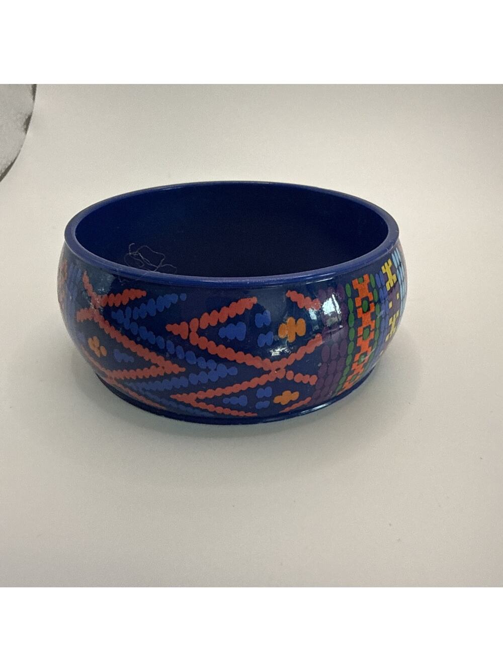 Avon Vintage Color Collage Bangle Bracelet 80’s Multicolored Geometric Pattern